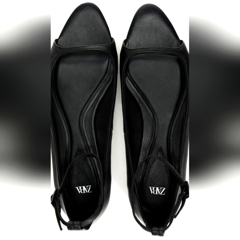 ZARA BALLET FLAT OPEN TOE SHOES